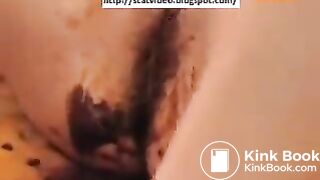 shit-game-and-eat-scat-with-white-panties-in-bedroom