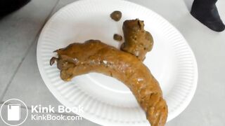 Beautiful pooping girl