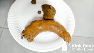 Beautiful pooping girl