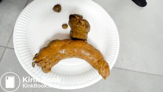 Beautiful pooping girl