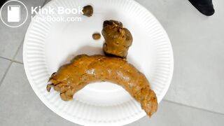 Beautiful pooping girl