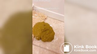 Trans girl shows her poopy asshole