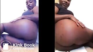Big hot black booty pooping