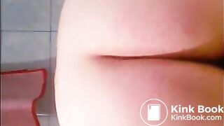 Woman shitting diharrea closeup