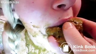 Elecebra Eating Chewing and Swallowing Shit in Extreme Scat Movie