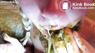 Elecebra Eating Chewing and Swallowing Shit in Extreme Scat Movie