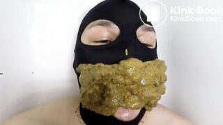 Woman feeding her slave