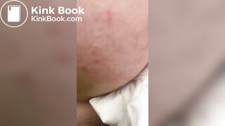 Wiping a shitty milf asshole close up