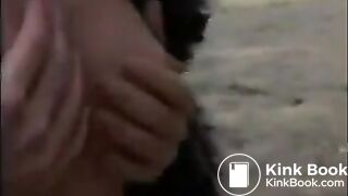 Girl pooping in the cold