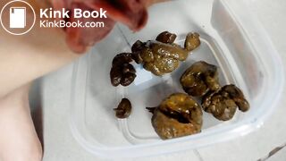 Beautiful young lady pooping