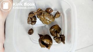 Beautiful young lady pooping