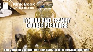 Lyndra and Franky double pleasure in cowshit
