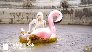 Lyndra Lynns Manure Pool swimming in cowshit