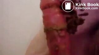 girl-sucking-off-messy-dildo