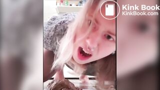 young teen licks own shit while masurbating to orgasm