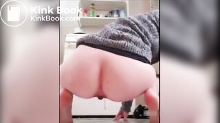 young teen licks own shit while masurbating to orgasm