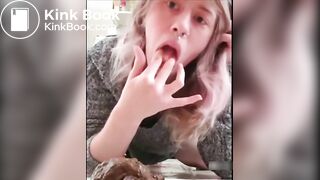 young teen licks own shit while masurbating to orgasm