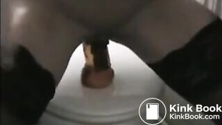 Milf in lingerie anal dildo full of shit