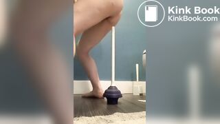 Filthy Jasmine Bush licks shitty plunger clean