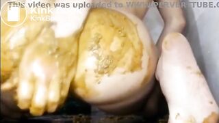 Scat dildo anal fuck and extreme messy fisting xxx