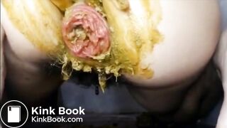 Scat dildo anal fuck and extreme messy fisting xxx