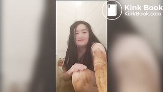 [SCAT] Stinky, kinky girl's underwater poop (part 2)