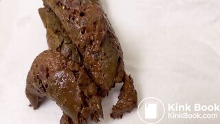 August Four Loads on Toilet Seat!