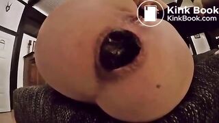 Girl poops lying down