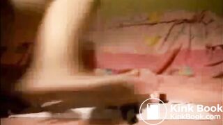 Round butt girl shitting and masturbating with dildo