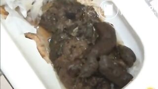Broken toilet and pile of shit