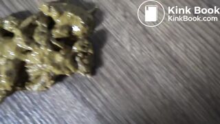 Sexy girl pooping on the floor