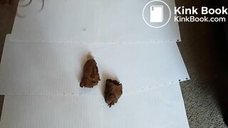 Sexy girl takes a shit