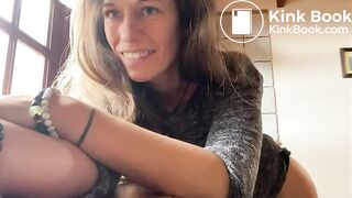 Beautiful lady masturbating and pooping