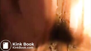 Woman shit diarrhea and smear it on her butt