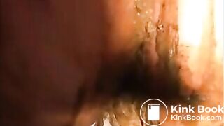 Woman shit diarrhea and smear it on her butt