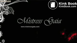 Mistress Gaia and a scat slavegirl at her service