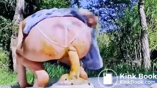 Outdoor anal shitty ride