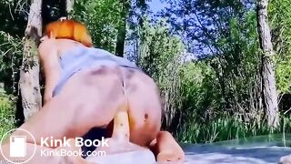 Outdoor anal shitty ride