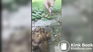 Massive lumpy shit from German milf