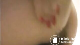 Milf is shoving her pulsating asshole with shit