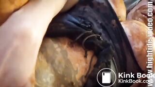 Mature horny scat sluts in kinky poop play