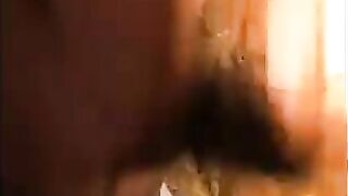 Dirty girl smearing shit all over her body