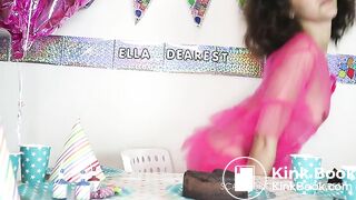 Hand finishing my birthday cake