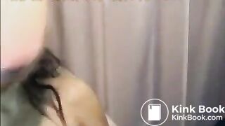 Asian girl keeps shitting while getting fucked in the ass -