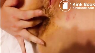 Girl fingering her shitty asshole