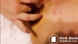 Girl fingering her shitty asshole