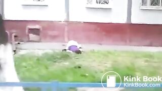 ass up pants down shitty ground