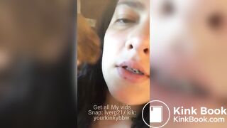 Kinky BBW eating her own waste