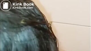 Scat BBW whore gets full mouth of shit