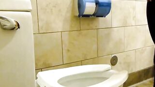 Amateur Girl  Videos Herself Taking A Dump In A Public Restroom